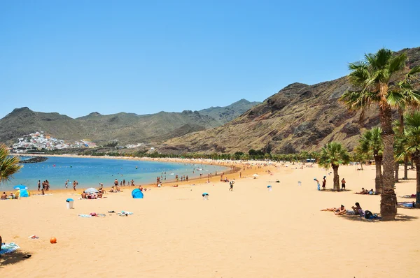 스페인 카나리아 제도의 테네리페에 있는 테레스 타스 해변 — 스톡 사진