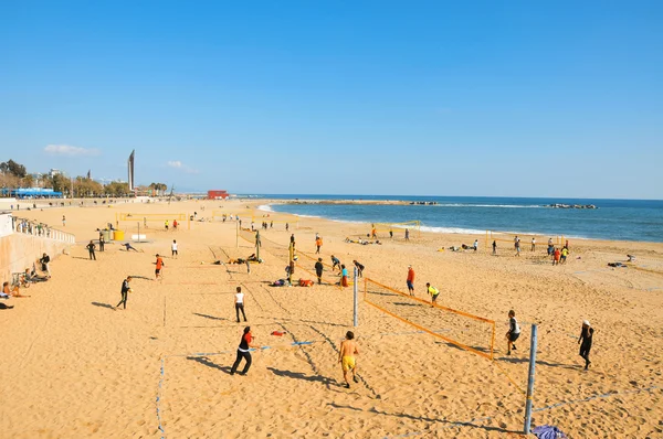 stock image La Nova Icaria Beach, in Barcelona, Spain