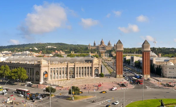 Palau Nacional en Montjuic hill en Barcelona, España —  Fotos de Stock