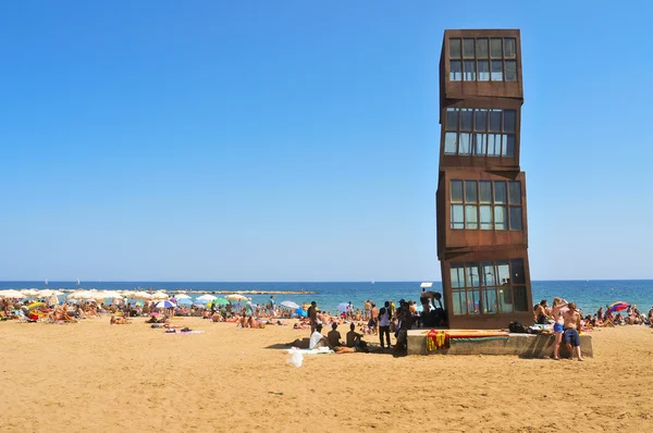 Barceloneta strand in barcelona, spanien — Stockfoto