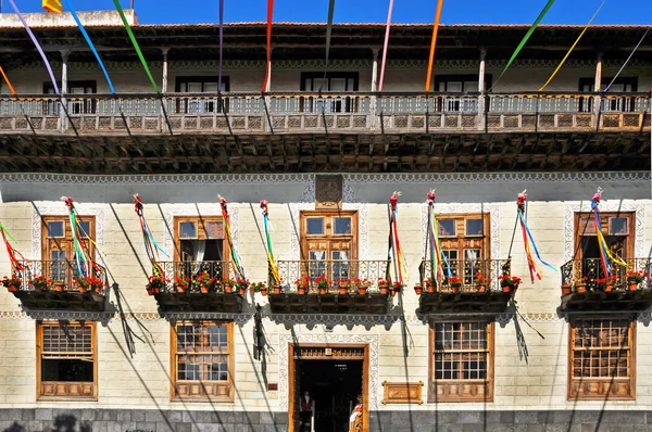 Casa de los balcones v la orotava, Kanárské ostrovy, Španělsko — Stock fotografie