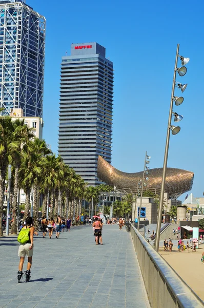 Hotel Arts and Torre Mapfre in Barcelona, Spain — Stock Photo, Image