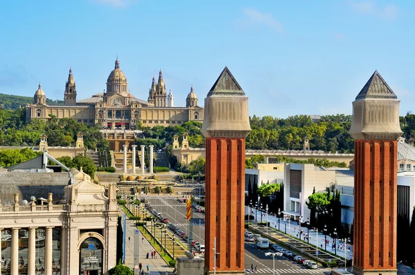 Palau nacional i Montjuïc i barcelona, Spanien — Stockfoto