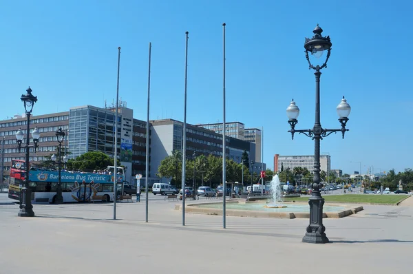 Avinguda diagonal στη Βαρκελώνη, Ισπανία — Φωτογραφία Αρχείου
