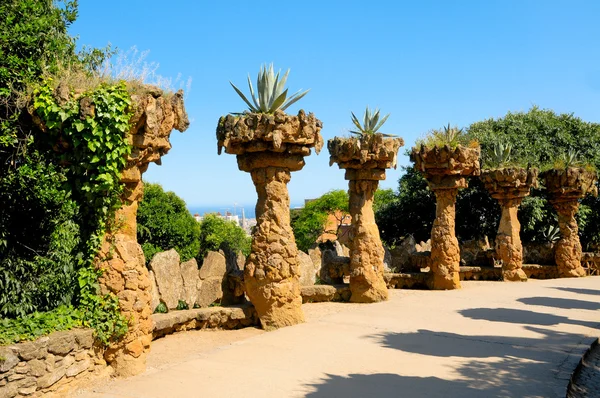 Park Guell, Barcelona, Spanien — Stockfoto