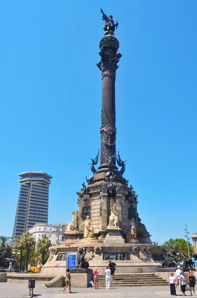 Pomnik Kolumba w barcelona, Hiszpania — Zdjęcie stockowe