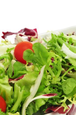 Closeup of a plate of salad clipart