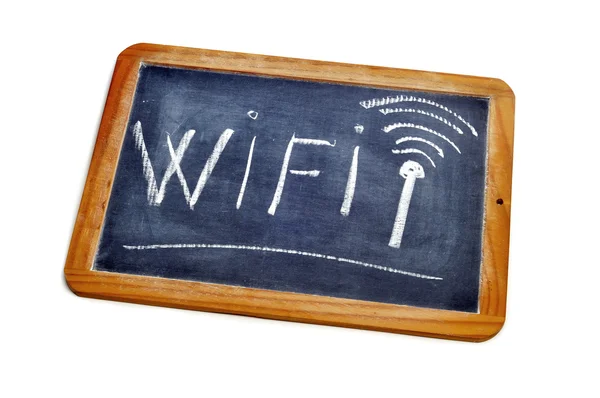 Slovo wifi v tabuli — Stock fotografie