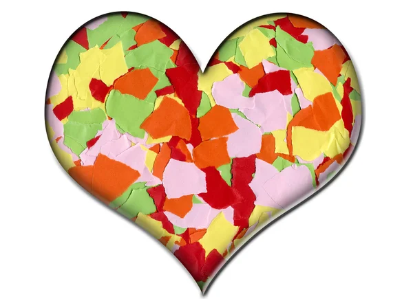 Καρδιά με κομμάτια του pape — Φωτογραφία Αρχείου