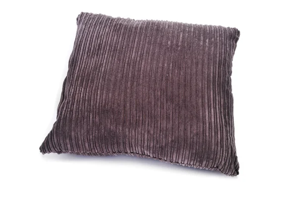 Бурая вельветовая подушка — стоковое фото