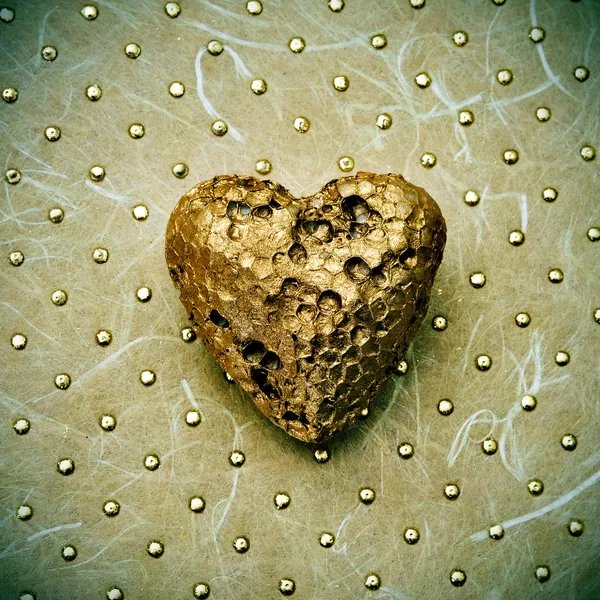 Golden heart — Stock Photo, Image