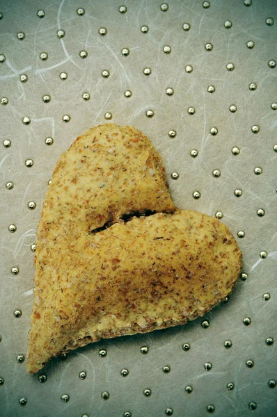 Coração de pão — Fotografia de Stock