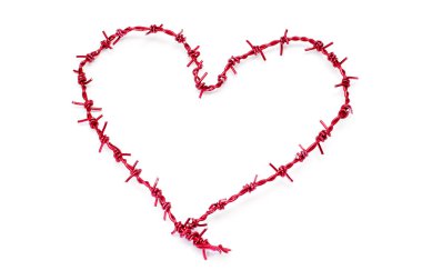 Heart-shaped barbed wire clipart