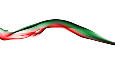 Wavy green and red smoke clipart