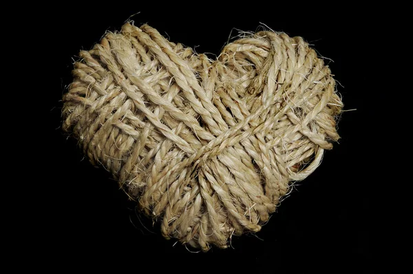 ロープの心 — ストック写真
