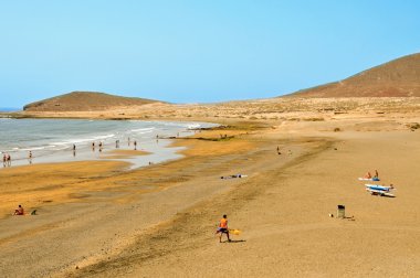 Medano Beach in Tenerife, Canary Islands, Spain clipart