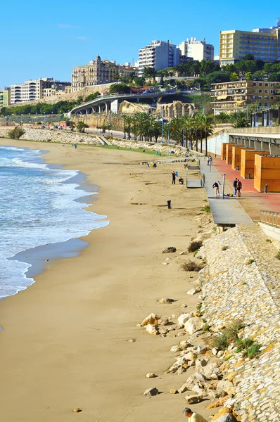 Пляж Мирагона в Таррагоне, Испания — стоковое фото