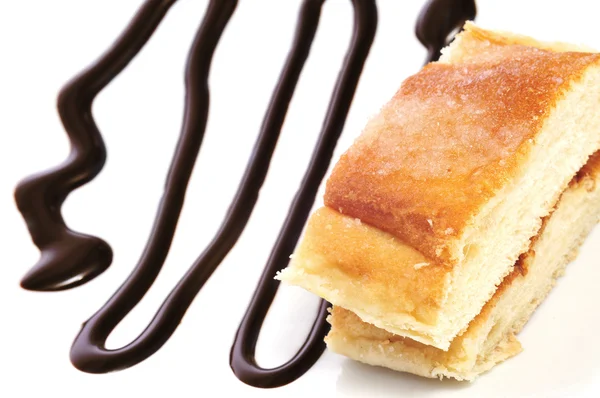 Koky amb sucre, typické katalánské dort — Stock fotografie