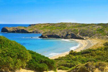 Cala de tr tortuga beach menorca, Balear Adaları, İspanya