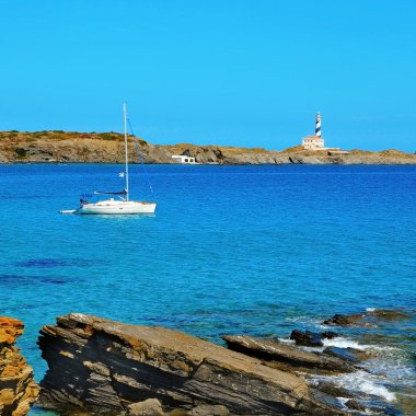 Favaritx beacon in Menorca, Balearic Islands, Spain clipart