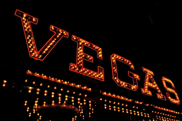 Vegas illuminated sign — Zdjęcie stockowe
