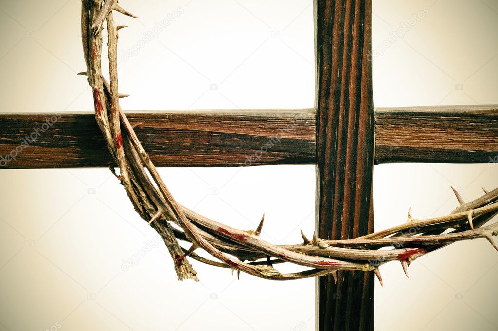 Crown of thorns and cross