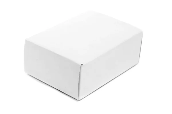 Boîte en carton blanc — Photo