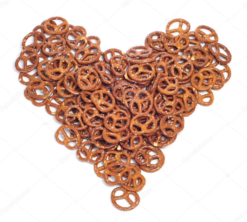 A pile of pretzels