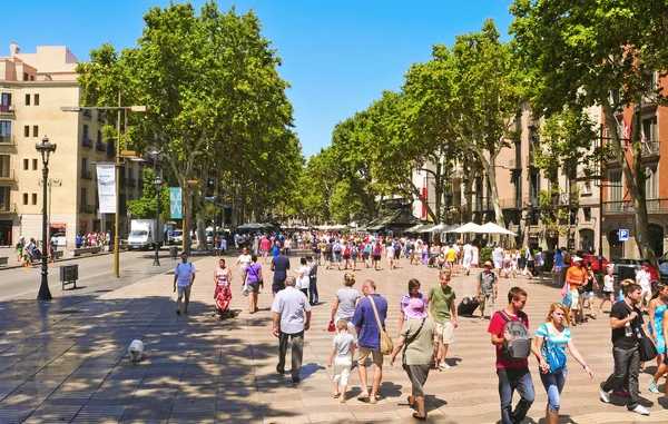 La rambla i barcelona, Spanien — Stockfoto