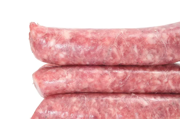 Kiełbaski wieprzowe mięso — Zdjęcie stockowe