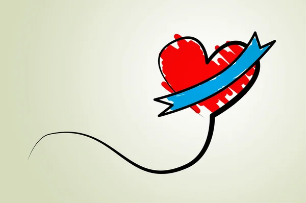 Ilustração de um coração vermelho — Fotografia de Stock