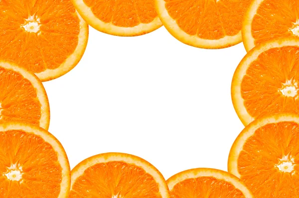 Rahmen aus Orangenscheiben — Stockfoto
