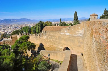 Gibralfaro Castle in Malaga, Spain clipart