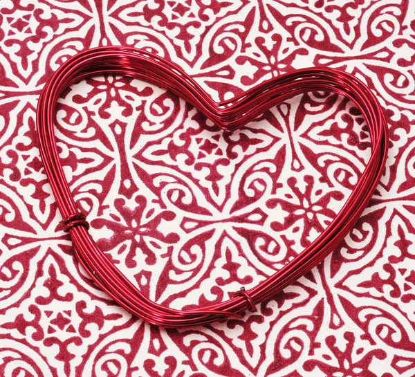 Rouleau de fil en forme de coeur — Photo