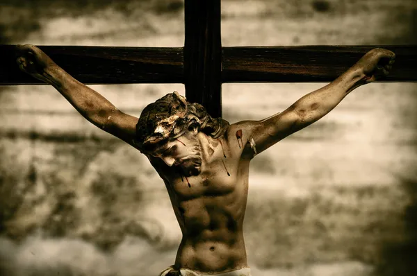 耶稣基督在圣十字架 — 图库照片