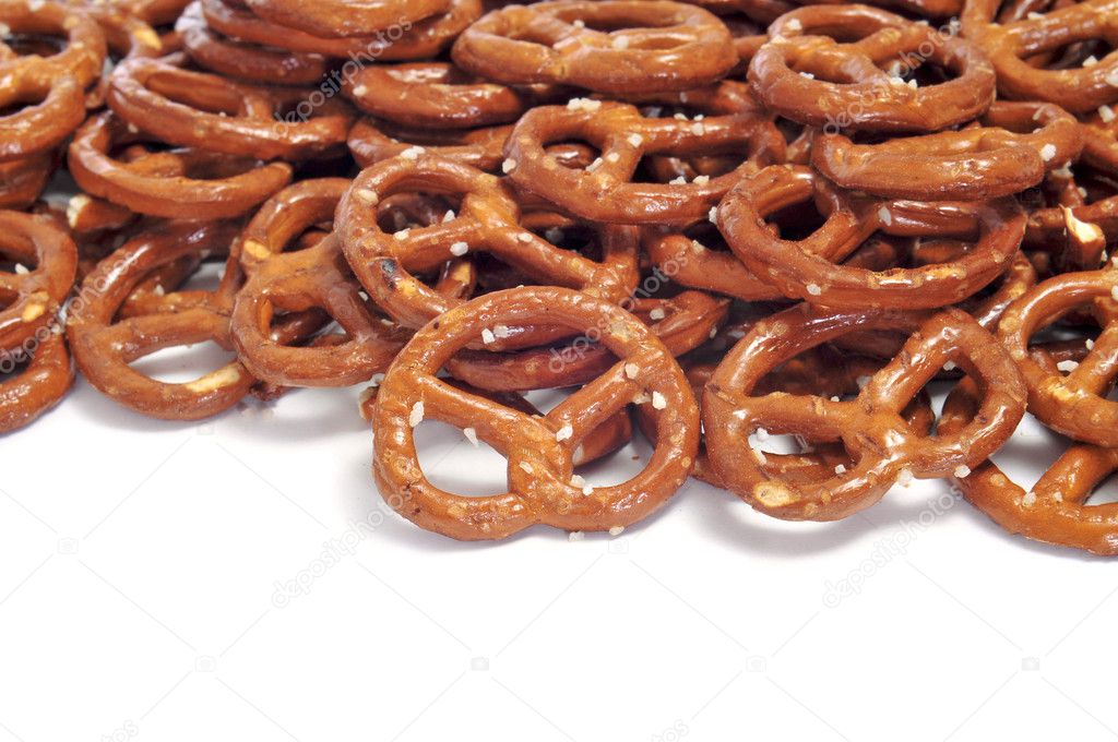 A pile of pretzels