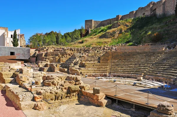 Římské divadlo v Malaze, Španělsko — Stock fotografie