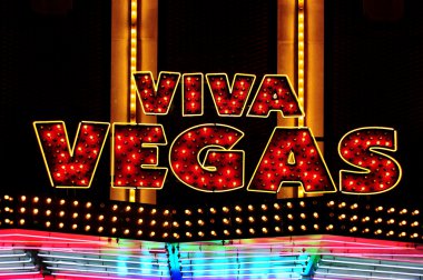 Viva Vegas illuminated sign clipart