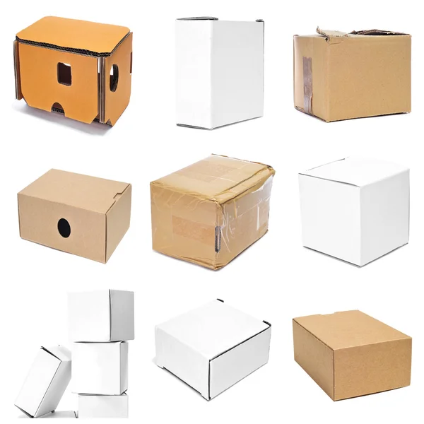 Boxes collage — Stock Photo, Image