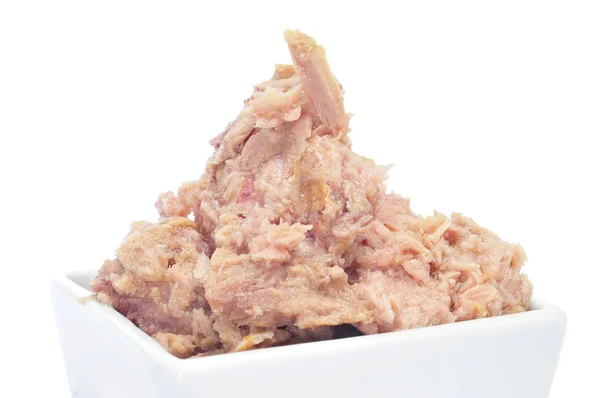 A bowl of minced tuna — Stock Photo, Image