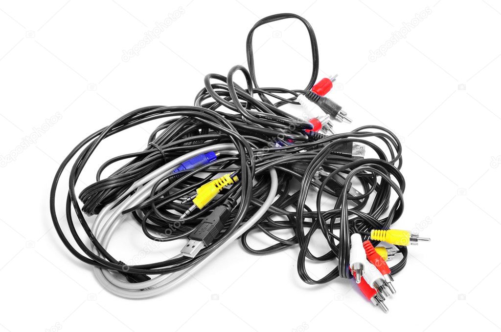 A pile of different cables