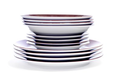 A pile of plates clipart