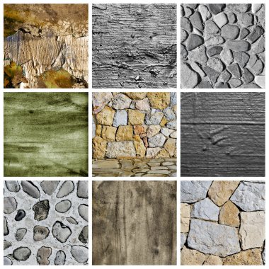 Walls and surfaces collage clipart