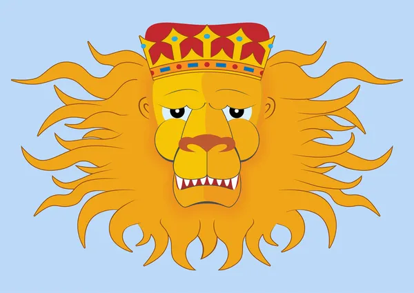 Tête de lion héraldique — Image vectorielle