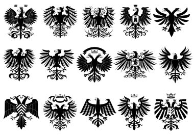 Heraldic eagles clipart