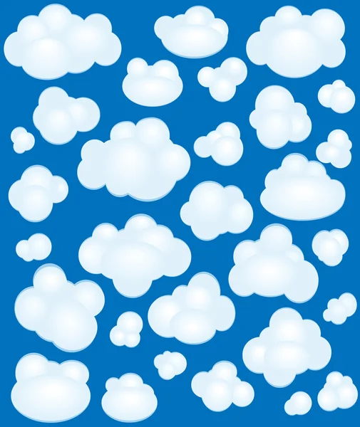 Karikaturenwolken — Stockvektor