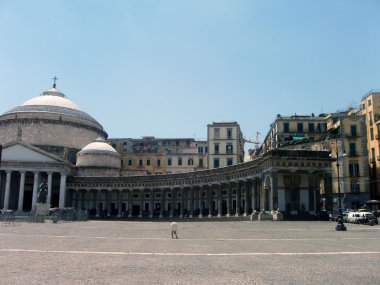 Piazza del plebiscito, Napoli, İtalya