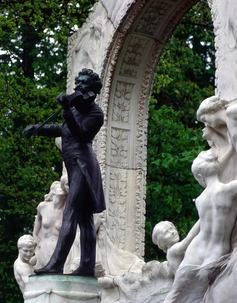 Estátua de Johann Strauss, Viena — Fotografia de Stock