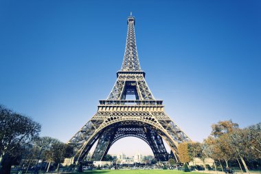 View of Eiffel tower clipart