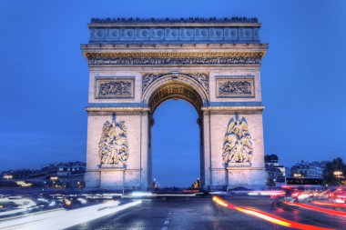 The Arc de Triomphe by night clipart